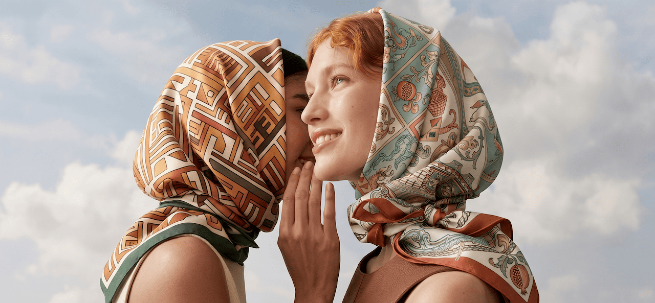 SHYM silk scarves campaign