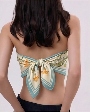 Golden Narcissus Silk Scarf