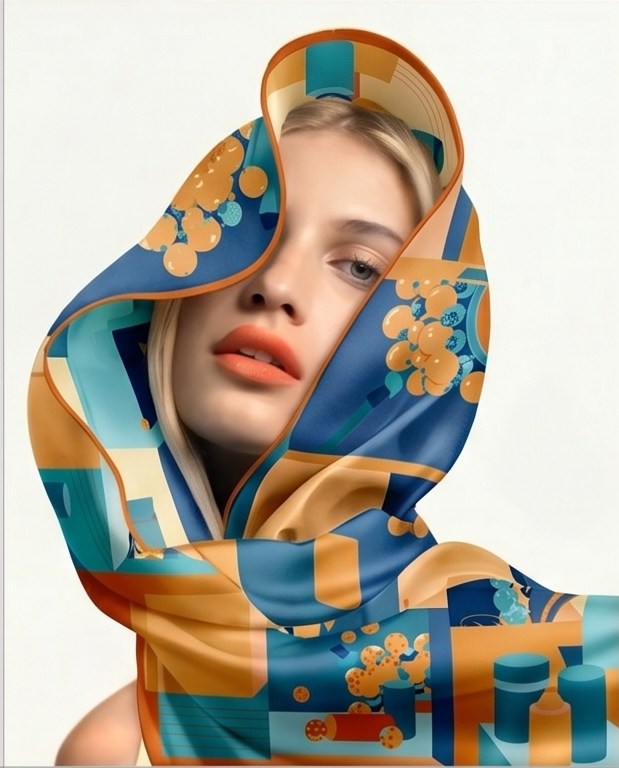 Artisan Patchwork Silk Scarf