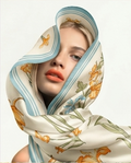 Golden Narcissus Silk Scarf