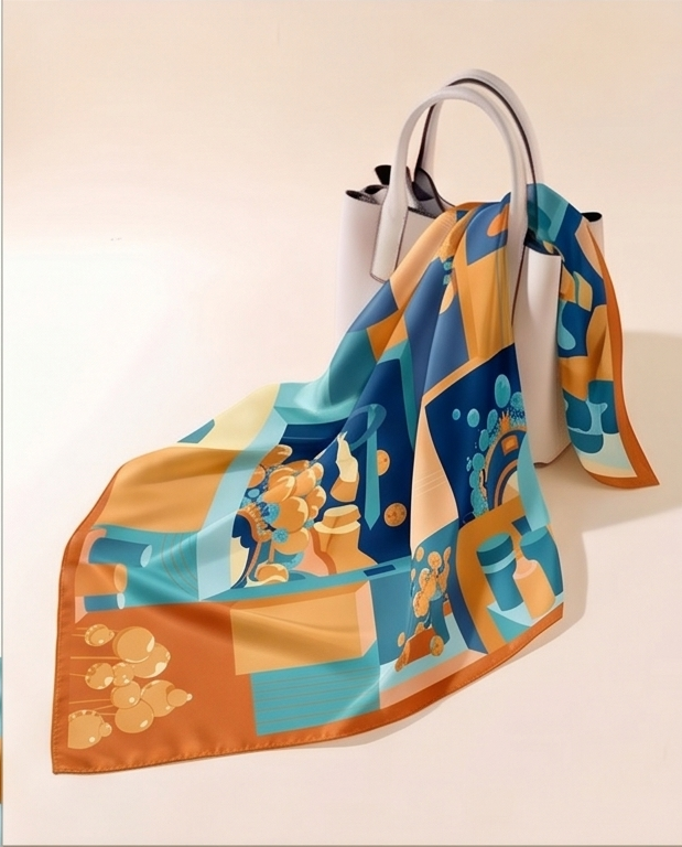 Artisan Patchwork Silk Scarf