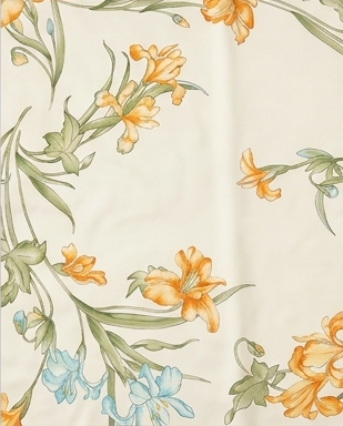 Golden Narcissus Silk Scarf
