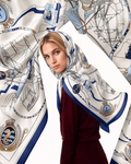 Maritime Admiral Silk Scarf- 68x68