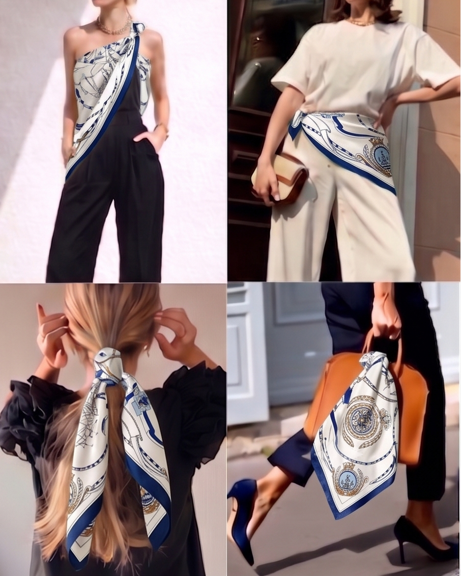 Maritime Admiral Silk Scarf- 68x68