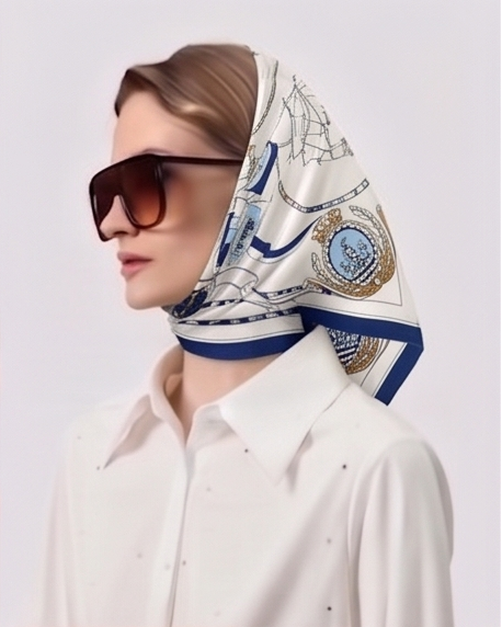 Maritime Admiral Silk Scarf- 68x68