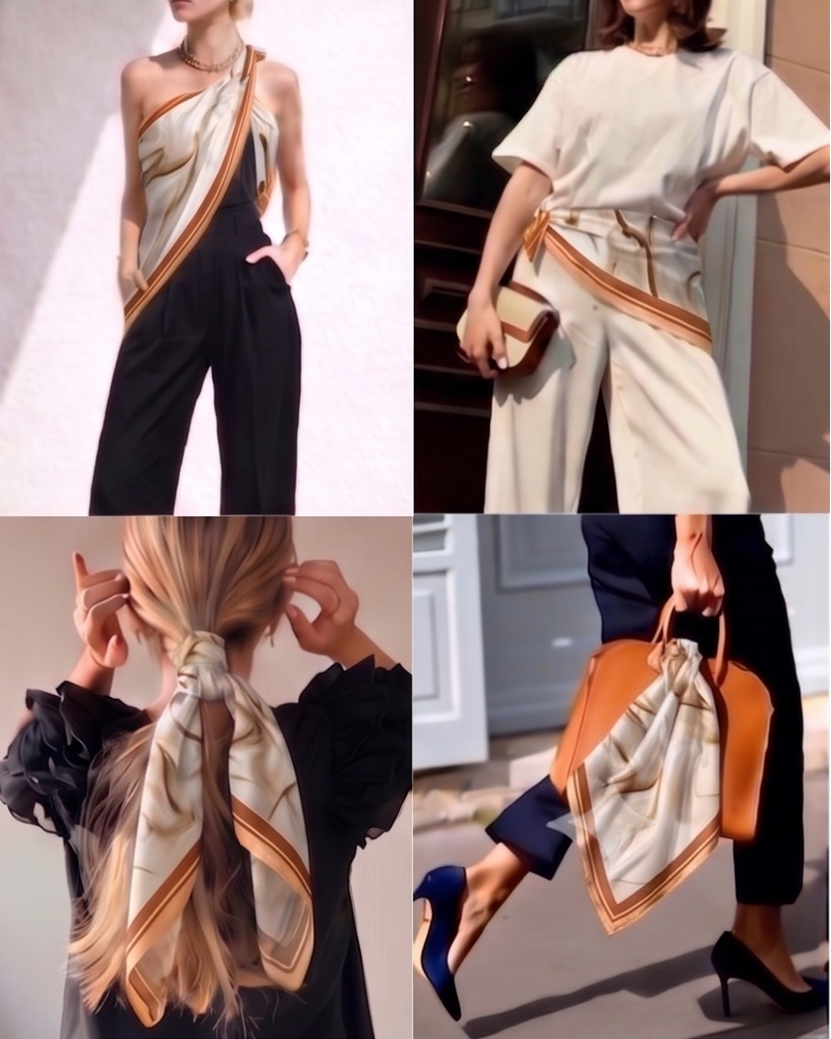 Desert Bloom Sand Painting Silk Scarf- 68x68