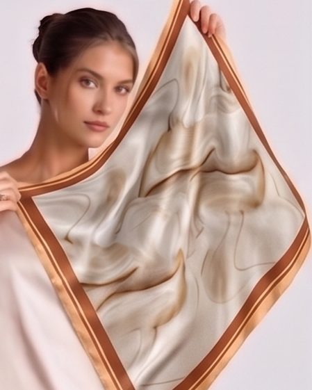 Desert Bloom Sand Painting Silk Scarf- 68x68