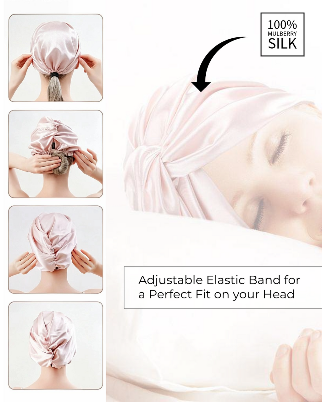 Double-Layer Mulberry Silk Sleep Cap