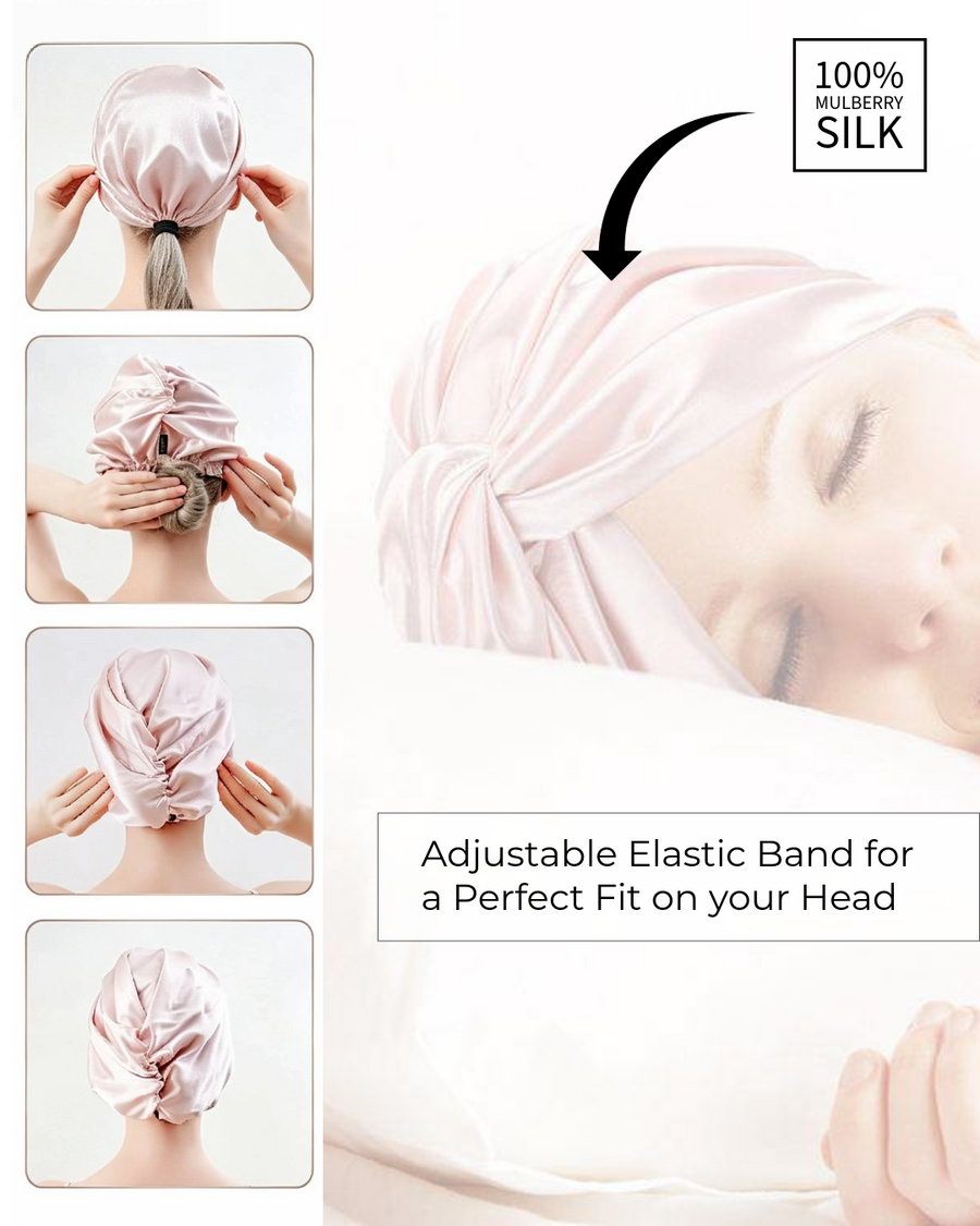 Double-Layer Mulberry Silk Sleep Cap