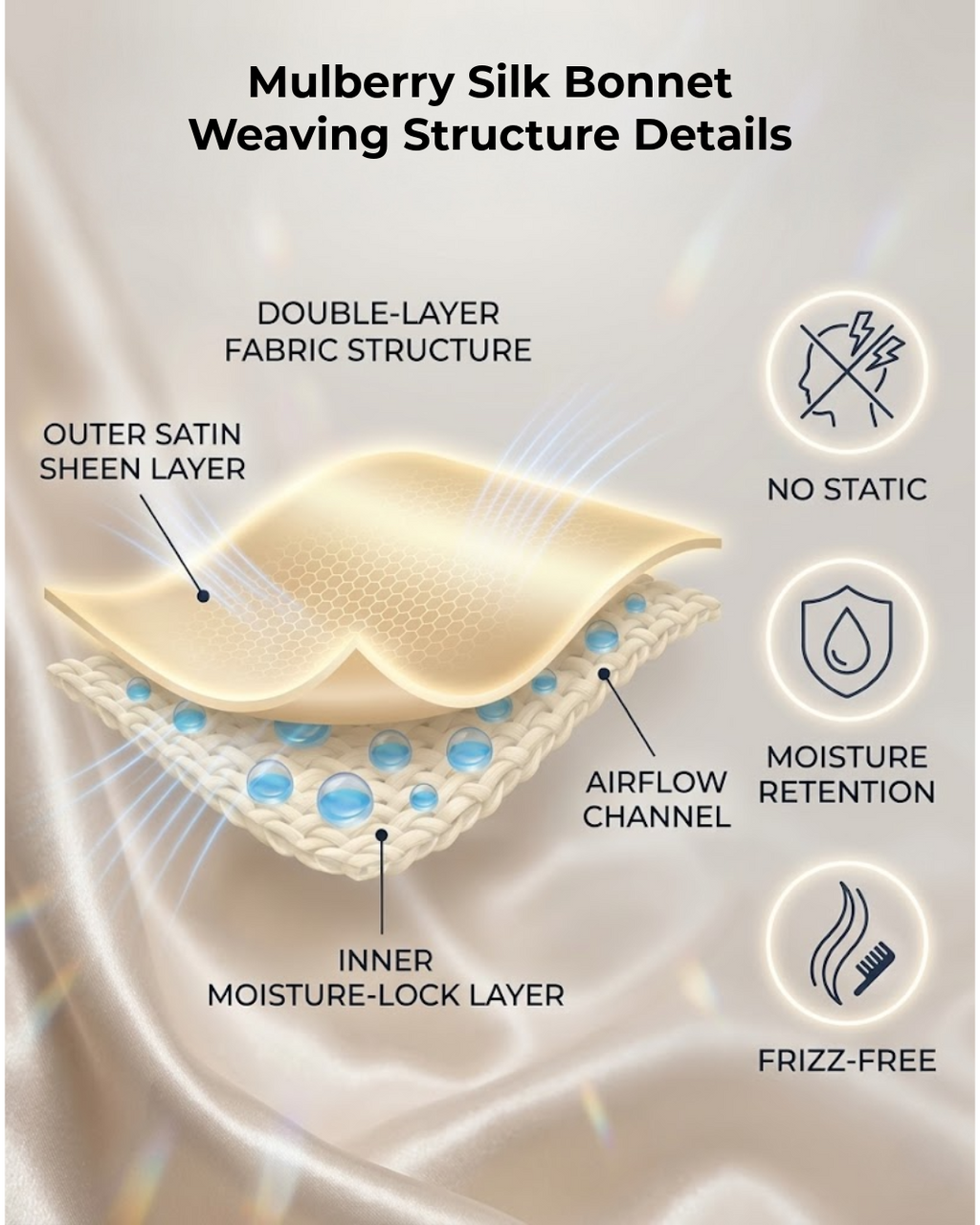 Double-Layer Mulberry Silk Sleep Cap