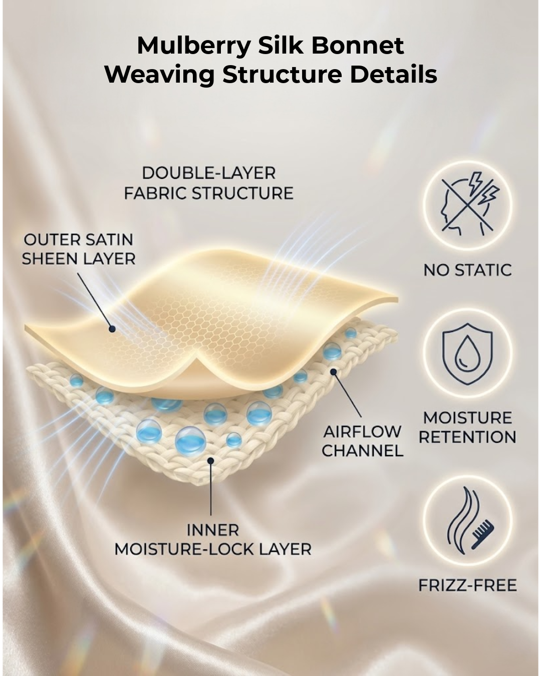 Double-Layer Mulberry Silk Sleep Cap