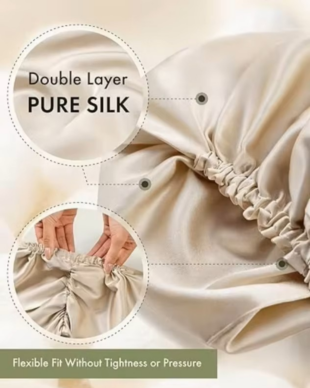 Double-Layer Mulberry Silk Sleep Cap