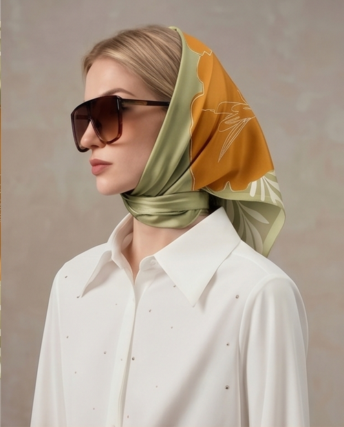 Head wrap with sunglasses