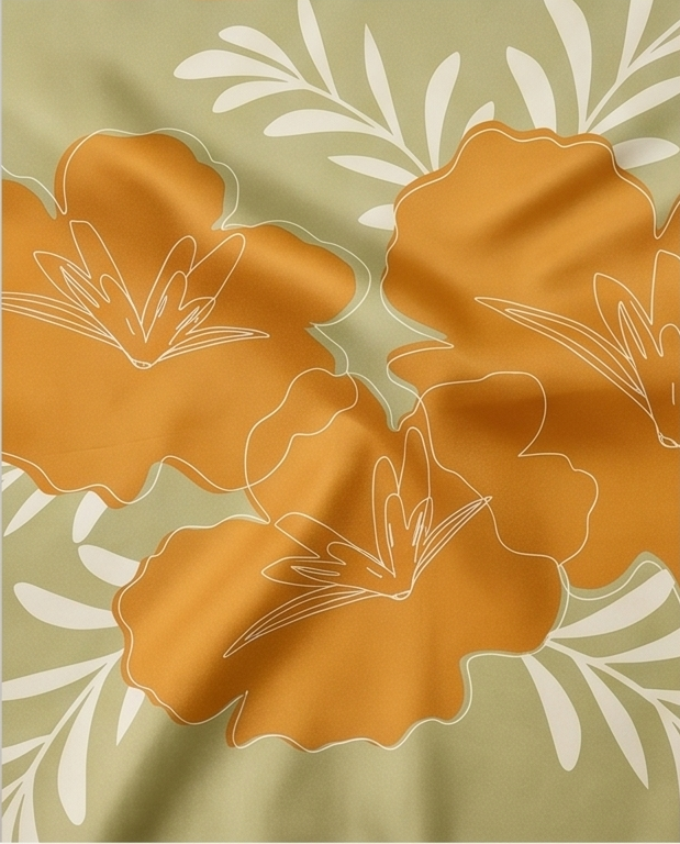 Silk twill fabric close up