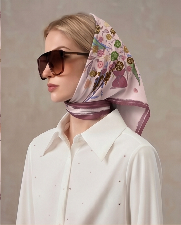 Head wrap with sunglasses