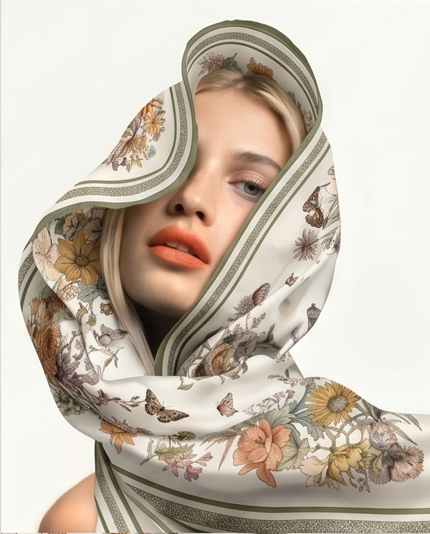Close up of head wrap detail