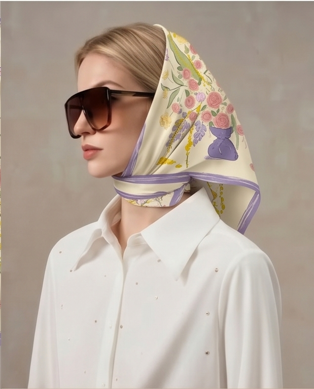Head wrap with sunglasses