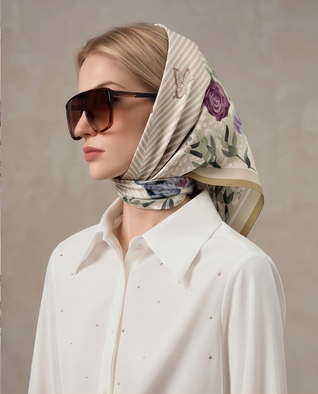 Head wrap with sunglasses