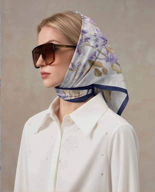 Head wrap with sunglasses