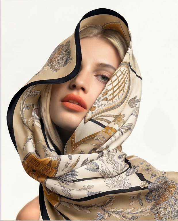 Close up of head wrap detail