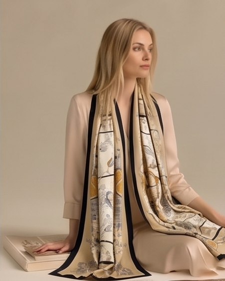 Full outfit styled with scarf