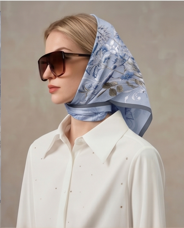 Head wrap with sunglasses