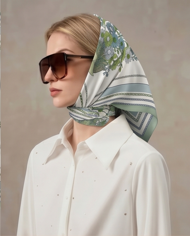 Head wrap with sunglasses