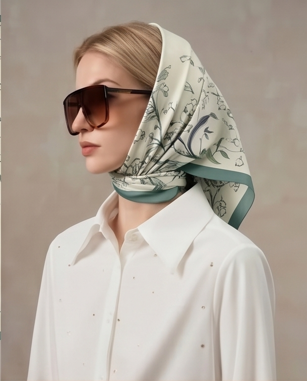 Head wrap with sunglasses