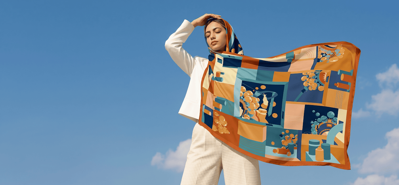 SHYM silk scarf campaign